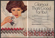 Helena Rubinstein Cosmetics 1970s Print Advertisement (2 page) 1976 Hand Cards Fetch-the-Paper
