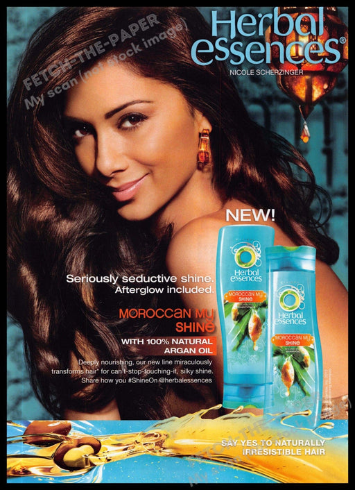 Herbal Essences 2010s Magazine Print Ad 2013 Nicole Sherzinger Moroccan my shine Herbal Essences