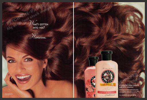 Herbal Essences Hawafena 2000s Print Advertisement (2pg centerfold) 2003 Hair Fetch-the-Paper