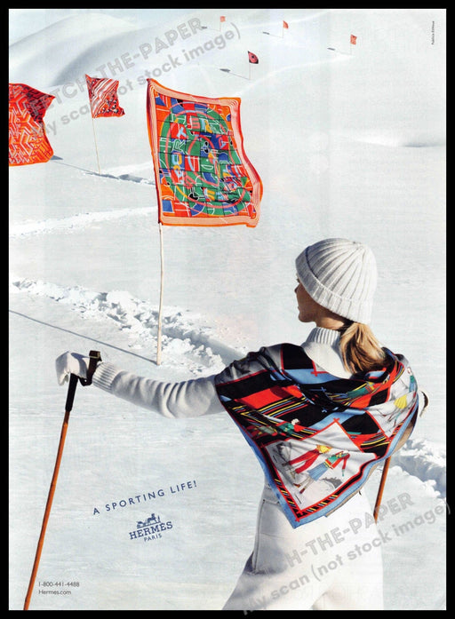 Hermes Paris 2010s Print Advertisement 2013 Scarfs Snow Flags Hermes Paris