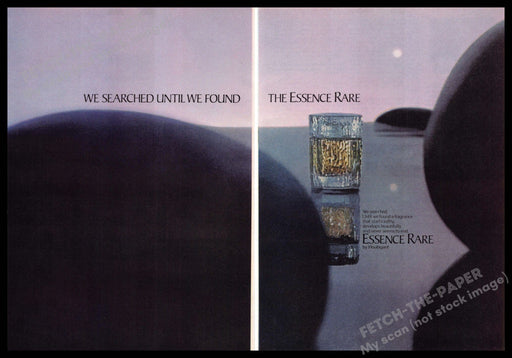 Houbigant Essence Rare 1970s Print Advertisement (2 page) 1976 Searched Houbigant