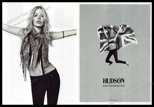 Hudson Jeans 2010s Print Advertisement (2 pages) 2013 Georgia May Jagger Hudson Jeans