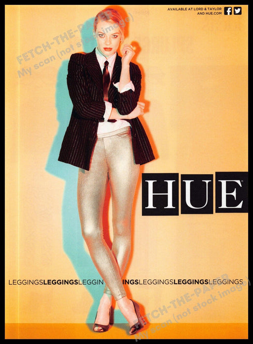 Hue Leggings 2010s Magazine Print Advertisement 2013 Legs Heels Body Hue Leggings