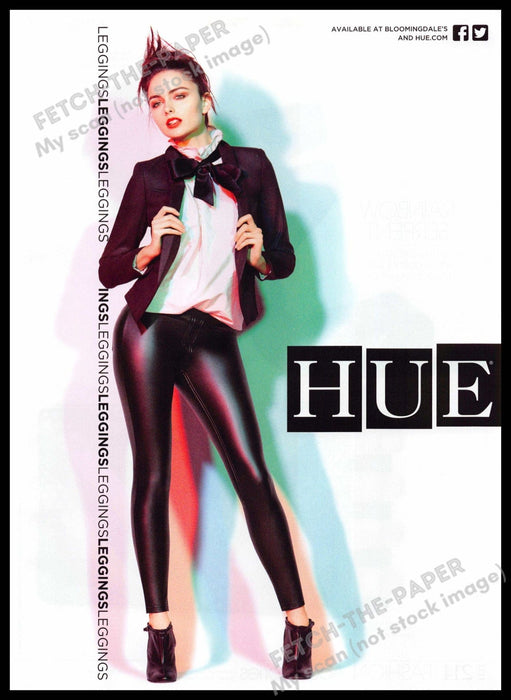 Hue Leggings 2010s Print Advertisement 2013 Legs Shiny Black Curvy Hue Leggings