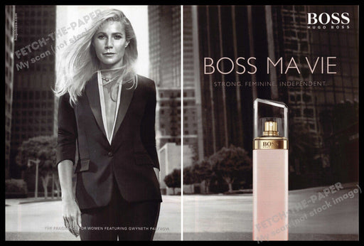 Hugo Boss 2010s Print Advertisement (2 pg) 2015 Gwyneth Paltrow (Not the product Hugo Boss