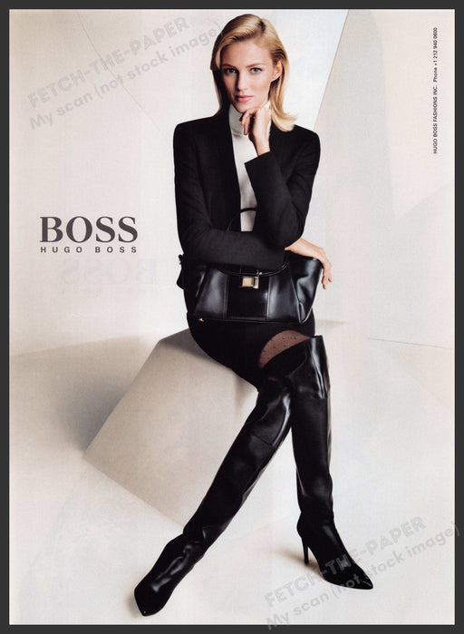 Hugo Boss Shoes 2000s Print Advertisement Ad 2013 Legs Thigh High Fetch the Paper!