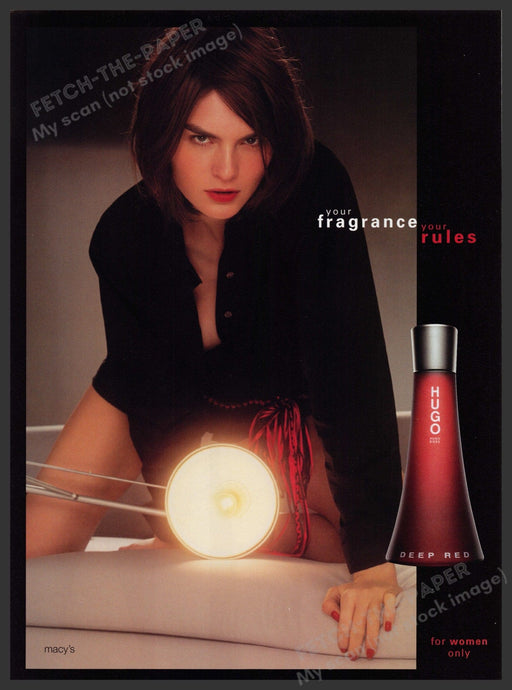 Hugo Deep Red Fragrance Promo 2000s Print Advertisement 2003 Light Fetch-the-Paper