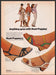 Hush Puppies 1980s Print Advertisement 1982 Colorful Wedge Shoes Fetch-the-Paper