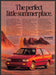 Hyundai Excel GS 1980s Print Advertisement 1989 Surfboard Beach Sunset Hyundai Excel GS