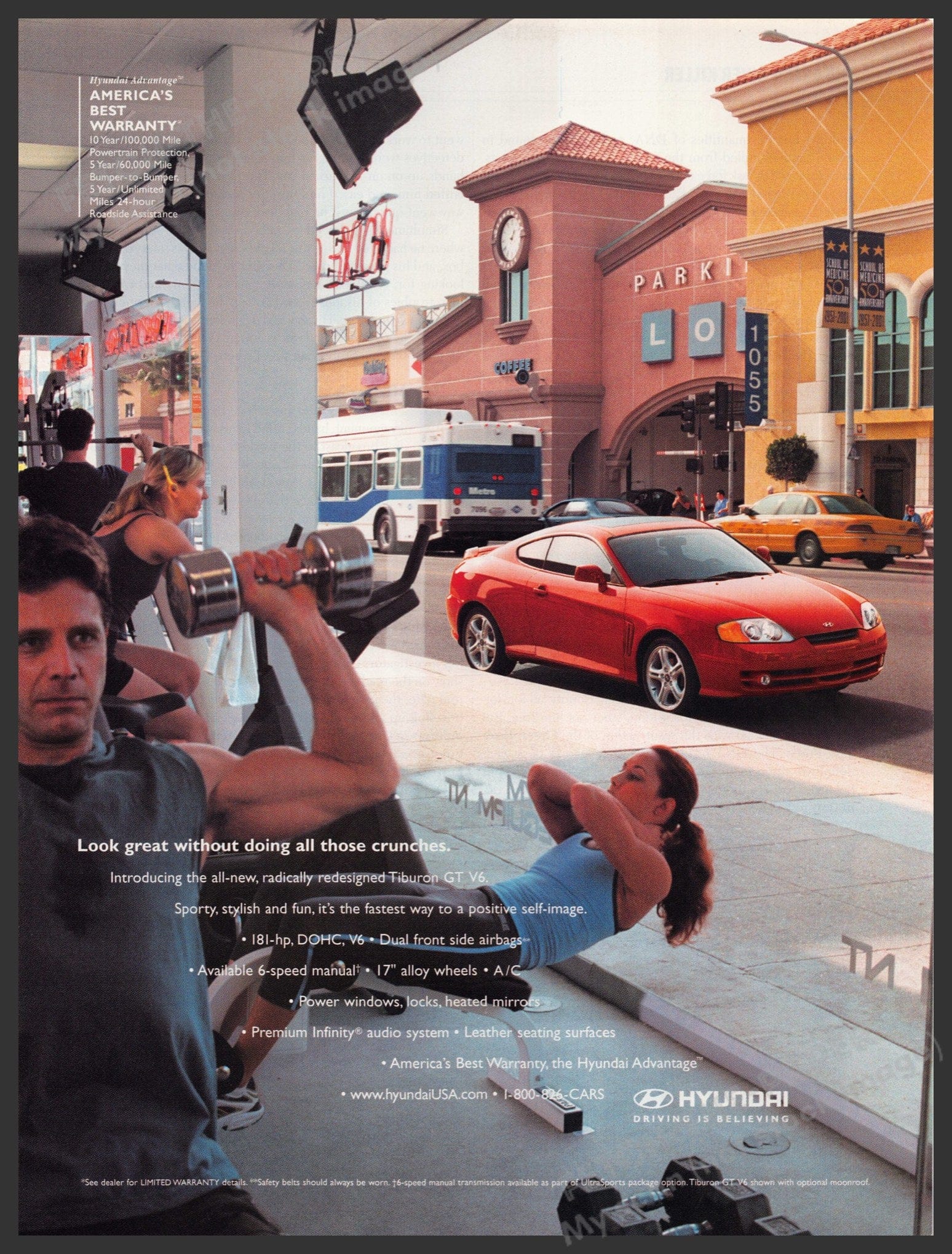 2002 Hyundai Tiburon GT V6 Original Magazine Ad - 8