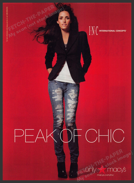 INC International Concepts Jeans 2010s Print Advertisement 2010 Long Legs Fetch-the-Paper