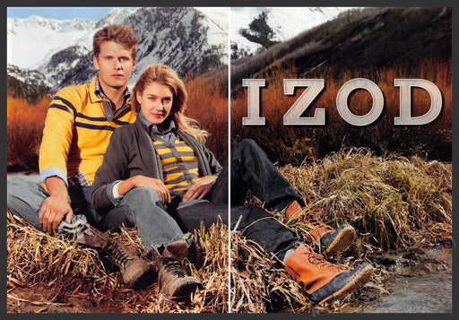 Izod 2010s Print Ad (2 pgs) 2010 Couple Sitting in the Mountains Izod