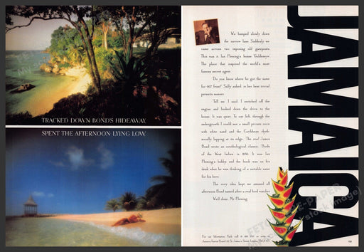 Jamaica Travel Promo 1980s Print Advertisement (2 pages) 1988 Fetch-the-Paper