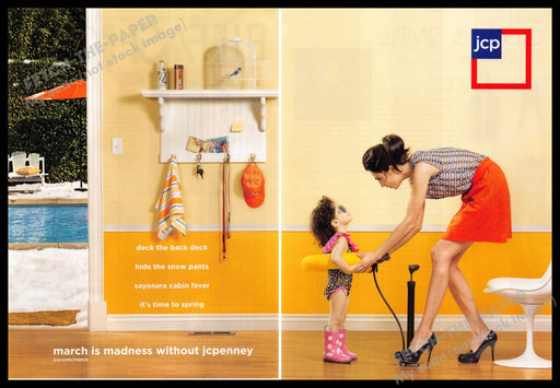 JcPenney 2010s Print Advertisement (2 page) 2012 Legs Mom Legs Daughter Pool JCPenney