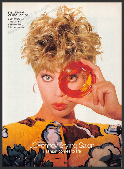 JCPenney Hair Salon 1990s Print Advertisement 1990 Clairol Styling JCPenney