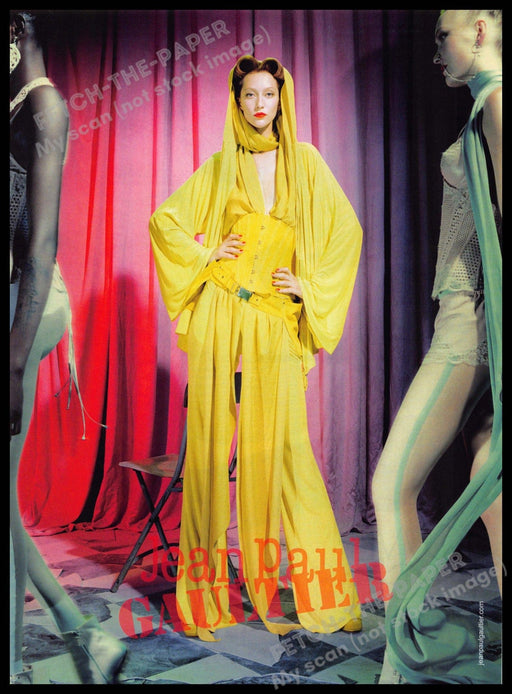 Jean Paul Gaultier 2010s Magazine Print Ad 2012 Colorful Draping Dresses Jean Paul Gaultier
