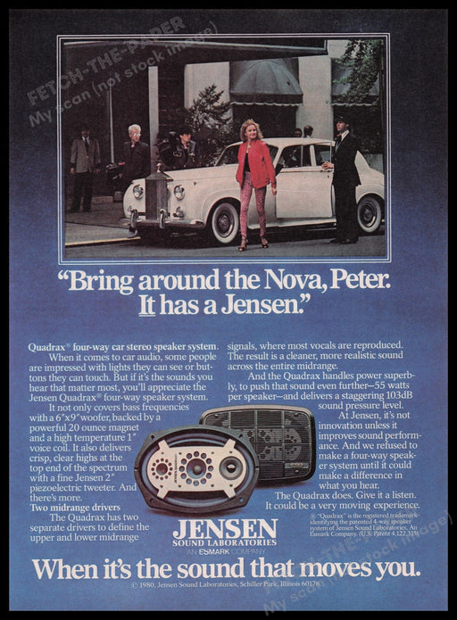 Jensen 1980s Print Advertisement Ad 1981 Fetch the Paper!