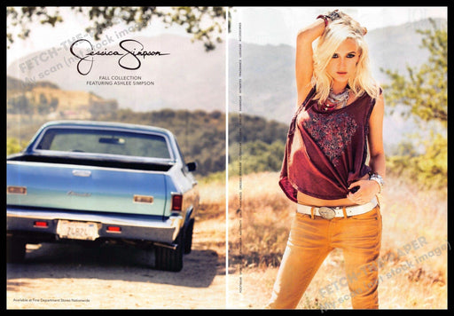 Jessica Simpson 2010s Print Advertisement (2 page) 2013 Ashley Simpson Desert Jessica Simpson