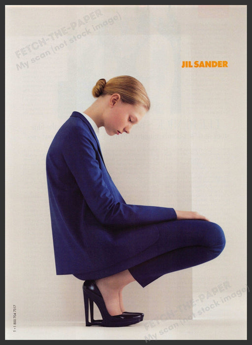 Jil Sander 2000s Print Advertisement 2007 Minimalist Fashion Shoes Profile Fetch-the-Paper