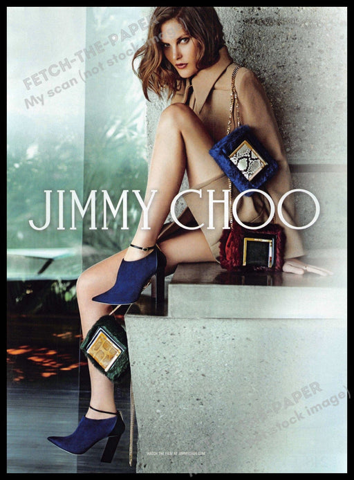 Jimmy Choo 2010s Magazine Print Ad 2014 Long Legs Redhead Catherine McNeil Jimmy Choo
