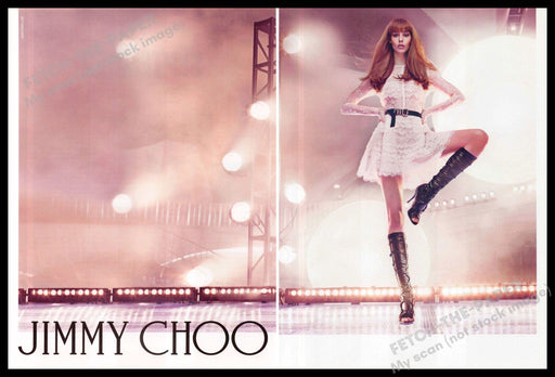 Jimmy Choo 2010s Print Advertisement (2 page) 2015 Stage Lights Long Legs Jimmy Choo