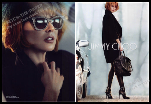 Jimmy Choo 2010s Print Advertisement (2 pages) 2013 Nicole Kidman Legs Handbag Jimmy Choo