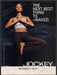 Jockey Women's Sport 2000s Print Advertisement 2003 Woman Yoga Tree Pose Fetch-the-Paper