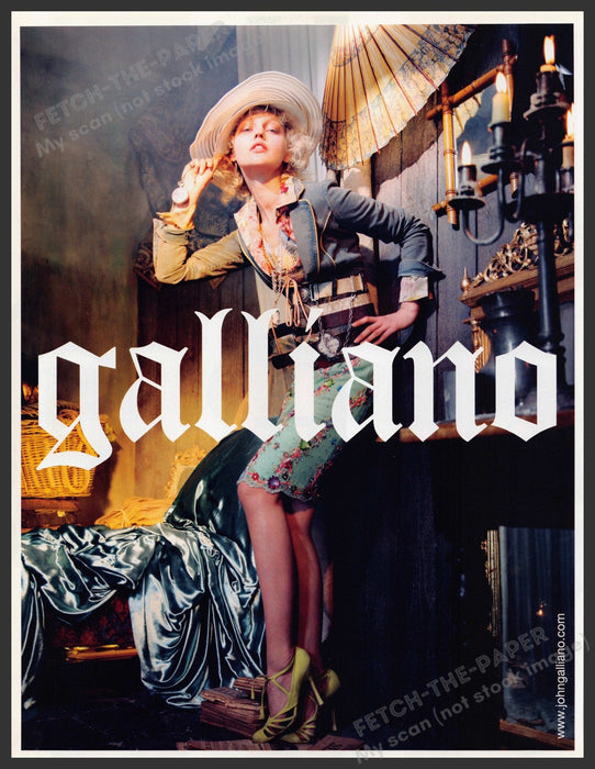 John Galliano Clothing 2000s Print Advertisement Ad 2009 Legs Fetch-the-Paper