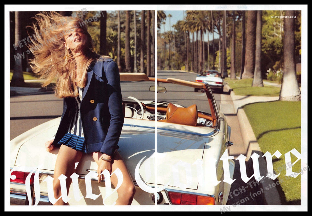 Juicy Couture 2010s Print Advertisement (2 page) 2012 Legs Convertible Car Juicy Couture