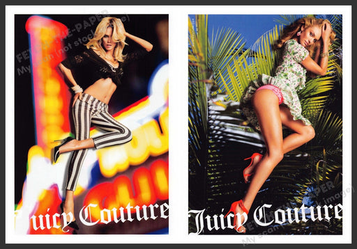 Juicy Couture 2010s Print Advertisement 2013 (1 Pg Front & Back) Legs Night Palm Fetch-the-Paper