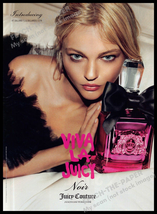 Juicy Couture Noir 2010s Magazine Print Ad 2013 "Viva la juicy" (Not product) Juicy Couture Noir