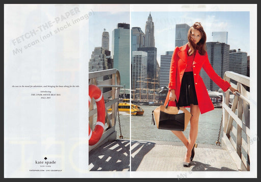 Kate Spade Handbag "Beau Bag" 2000s Print Advertisement Ad (2 pages) 2013 Fetch the Paper!