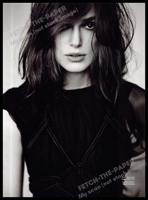 Keira Knightley 2010s Magazine Photo Page 2013 Black & White Sexy Actress Keira Knightley