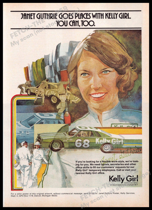 Kelly Girl 1970s Print Advertisement 1977 Temporary Services Employed Kelly Girl