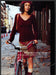 Kenneth Cole 2000s Print Advertisement 2002 Fashion Girl Sidewalk Walking Bike Fetch-the-Paper