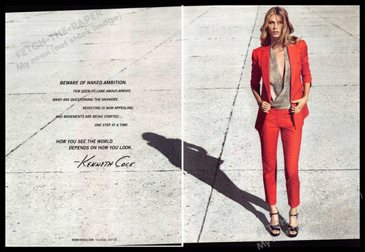 Kenneth Cole 2010s Print Advertisement (2 page) 2012 Legs "One step at a time" Kenneth Cole