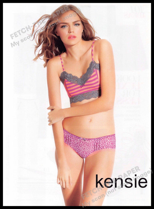 Kensie 2010s Magazine Print Advertisement 2013 Legs Teen Bra Panties Mismatch Kensie