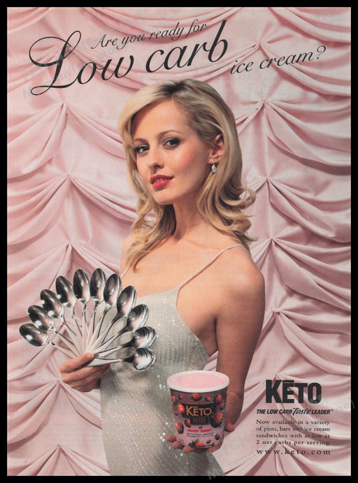 Keto Ice Cream 2000s Print Advertisement Ad 2004 Fetch the Paper!