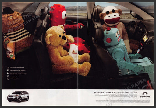 Kia Sorento Nostalgia Toys 2010s Print Advertisement Ad 2010 "Joyride Dream" Fetch-the-Paper