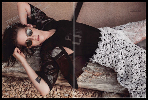 Kristen Stewart 2010s Magazine Photo (2 page) 2015 Actress Fashion Log Skirt Kristen Stewart