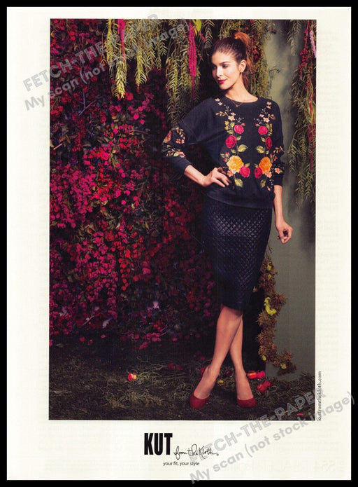 Kut from the Kloth 2010s Magazine Print Ad 2014 Legs Floral Heels Kut from the Kloth