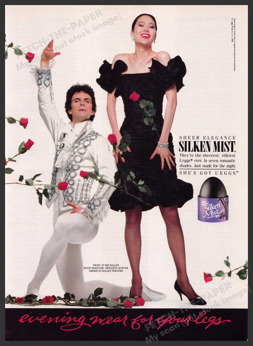 L'eggs Silken Mist 1980s Magazine Print Advertisement 1989 Legs Ballet McKenzie L'eggs