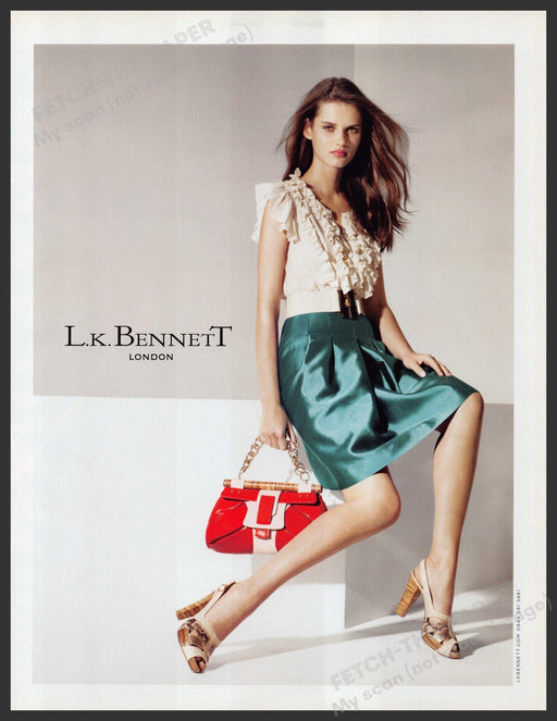 L.K. Bennett London Shoes 2000s Print Advertisement Ad 2009 Legs Fetch-the-Paper