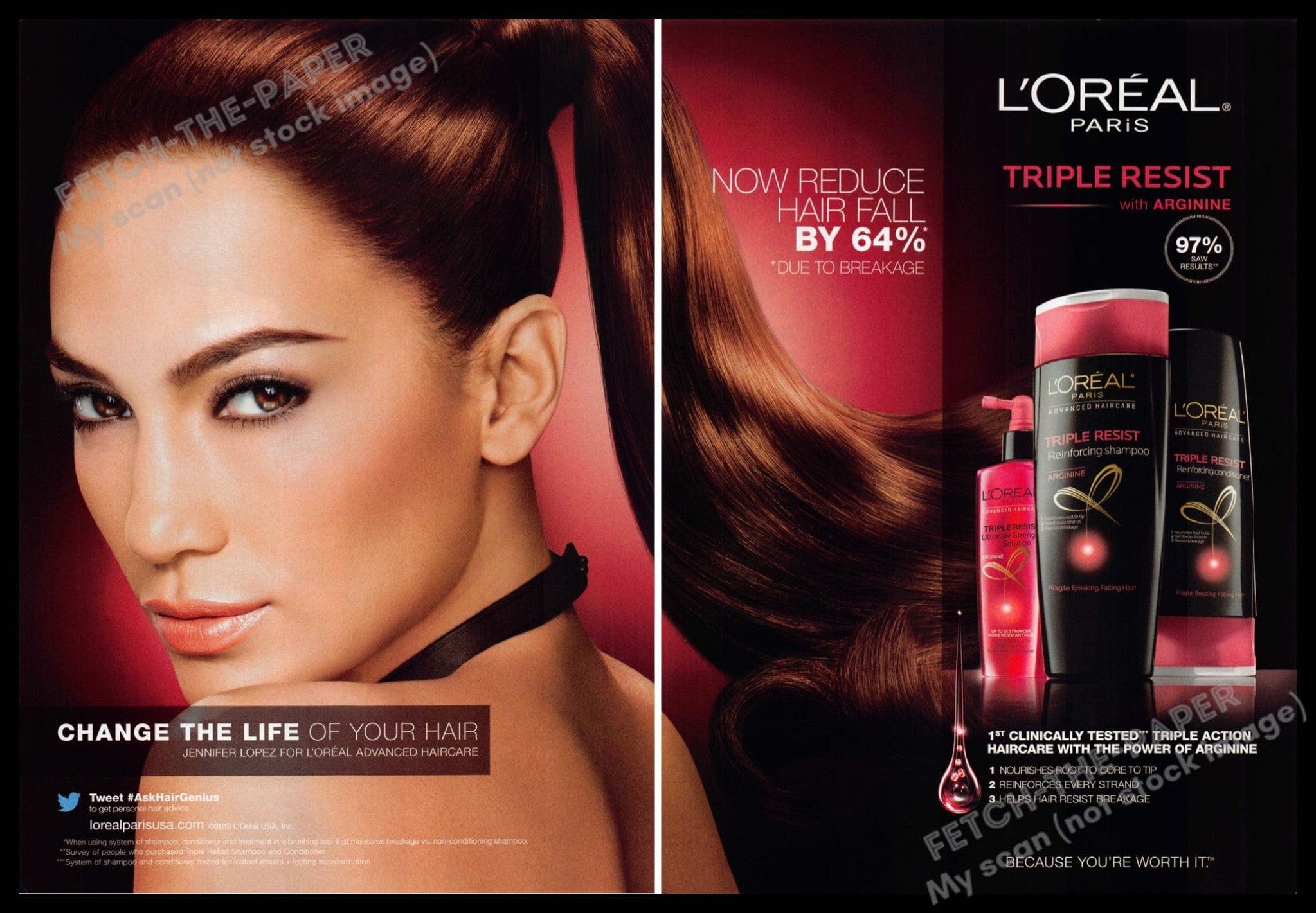 L'Oreal 2010s Print Advertisement (2 pages) 2013 Triple Resist Jennife ...