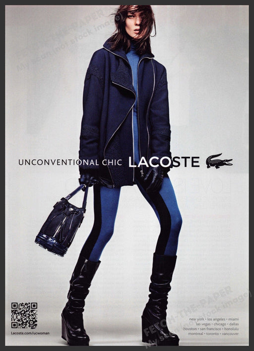 Lacoste 2010s Print Advertisement 2012 "Unconventional Chic" Fetch-the-Paper