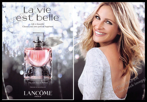 Lancome La vie est belle 2010s Print Ad (2 pg) 2013 Julia (Not the Product) Lancome