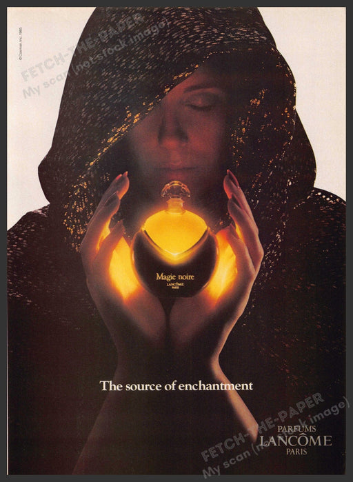 Lancome Magie Noire 1980s Print Advertisement 1985 Enchantment (Not the product) Lancome