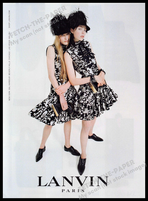 Lanvin 2010s Magazine Print Ad 2014 Legs Edie Campbell & Sister Olympia Lanvin