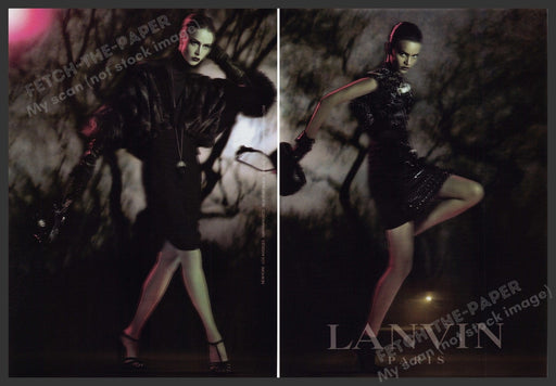 Lanvin Clothing 2000s Print Advertisement Ad (2 pages) 2008 Legs Dark Fetch the Paper!