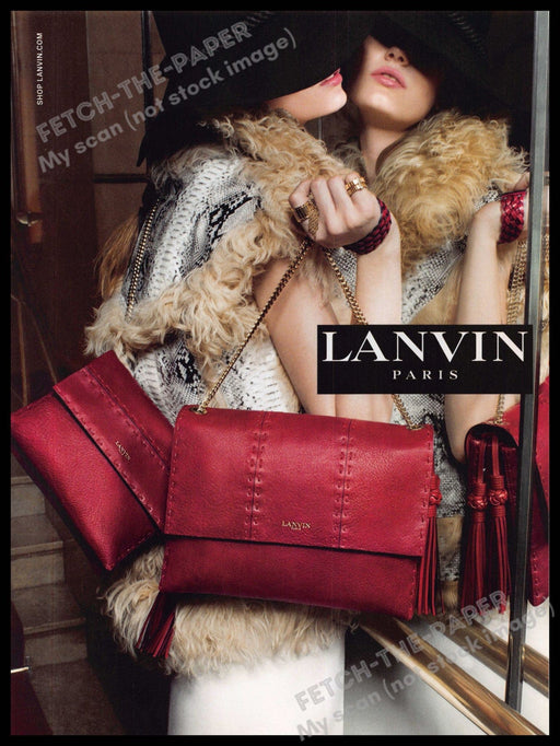 Lanvin Paris 2010s Magazine Print Ad 2015 Handbag Mirror Model Lanvin